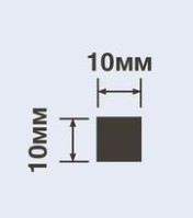 Молдинг HiWood D10V1 белый 10х10 мм 200 см Молдинг HiWood D10V1 белый 10х10 мм 200 см