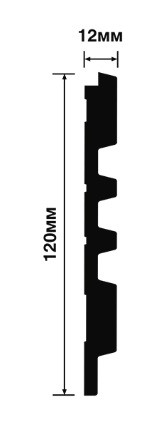 Стеновая панель Hiwood LV121 GR3 декорированная 120х12 мм 2,7 м