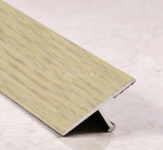 Алюминиевый Т-профиль ламинированный 40 мм ПТ-40 202 Дуб беленый 2,7 м