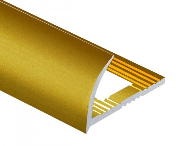 Алюминиевый профиль для плитки С-образный 10 мм PV17-04 золото матовое 2,7 м