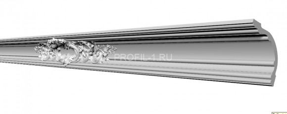 Потолочный плинтус Glanzepol GP-20 белый полистирол 105х109 мм 2 м