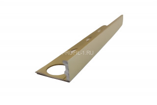 Алюминиевый L-профиль 12 мм Евротрим L-12.00 золото 2.7 м