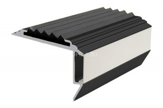 Алюминиевый порог угловой противоскользящий с подсветкой 26х45 мм АУ-45-LED-Анод черный-черный 2,0 м Алюминиевый порог угловой противоскользящий с подсветкой 26х45 мм АУ-45-LED-Анод черный-черный 2,0 м