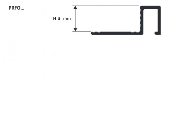 Профиль латунный 8 мм П-образный Progress Profiles PRFOL 08 полированный 2,7 м