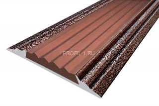 Алюминиевый порог 46 мм с резиновой вставкой одноуровневый АП-46-Антик медь-коричневый 3,0 м Алюминиевый порог 46 мм с резиновой вставкой одноуровневый АП-46-Антик медь-коричневый 3,0 м