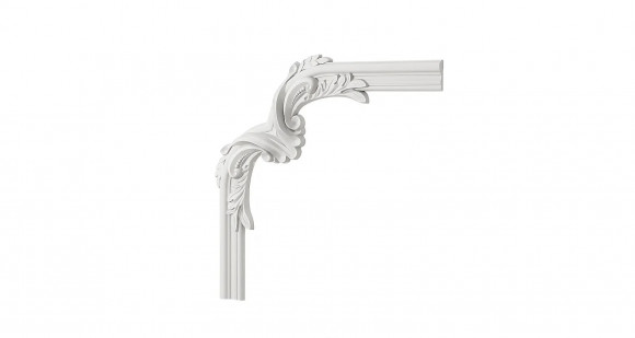Декоративный уголок для молдингов Decor-Dizayn C2-DD400 полиуретан белый, под покраску 310х310х16 мм