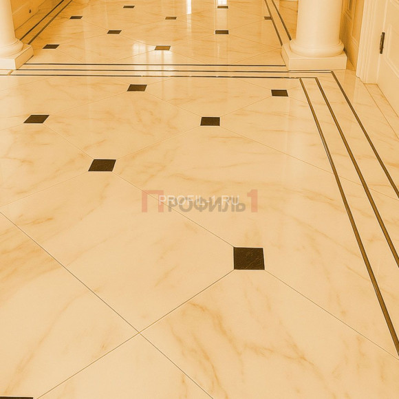 Латунный П-образный профиль PU 612 OА 12х6х12 антик 2,7м