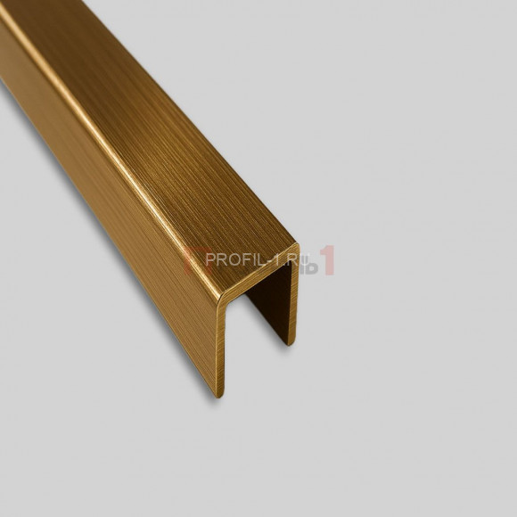 Латунный П-образный профиль PU 612 OА 12х6х12 антик 2,7м