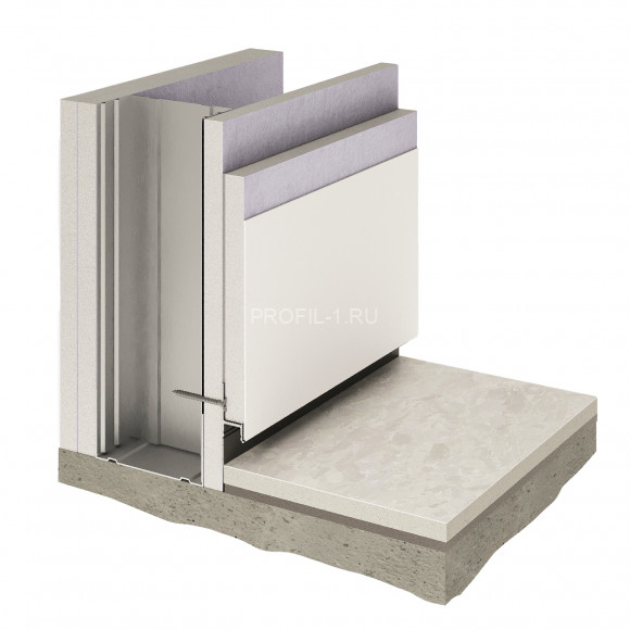 Алюминиевый теневой плинтус Decaro Engineering D003 под покраску с возможностью LED подсветки 2м Алюминиевый теневой плинтус Decaro Engineering D003 под покраску с возможностью LED подсветки 2м