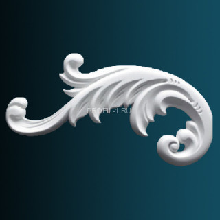 Декоративный орнамент Перфект G2384L левый белый 232х431х20 мм