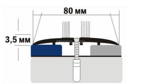 Алюминиевый порог одноуровневый 80 мм с рифлением А8 КД Дуб северный 2,7 м (упаковка 10 штук) Алюминиевый порог одноуровневый 80 мм с рифлением А8 КД Дуб северный 2,7 м (упаковка 10 штук)