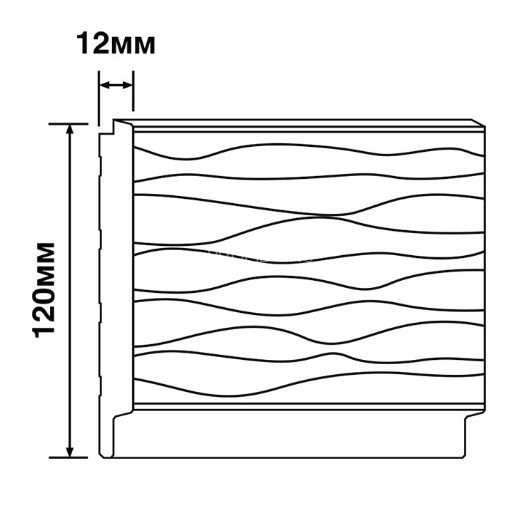 Стеновая панель Hiwood LV127W GR15K декорированная 120х12 мм 2,7 м