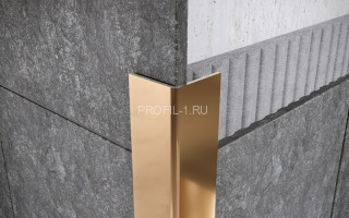Уголок из нержавеющей стали равнополочный 70х70 мм FL 70 GP золото полированное 300 см