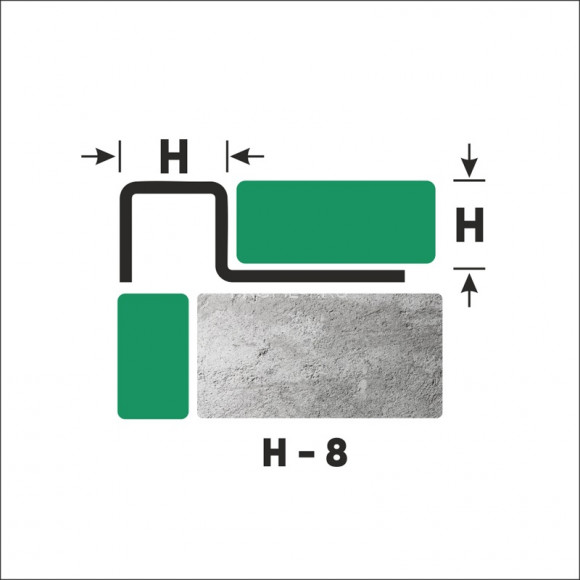 П-профиль из нержавеющей стали закладной 8х8 мм FPU 8 GP золото полированное 270 см
