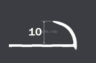 Профиль для плитки С-образный алюминий гибкий 10 мм PV20-03 серебро блестящее 2,7 м Профиль для плитки С-образный алюминий гибкий 10 мм PV20-03 серебро блестящее 2,7 м