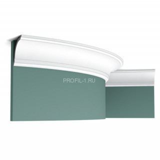 Гибкий потолочный плинтус Orac Decor Duropolymer CX199F белый дюрополимер 80х80 мм 2м