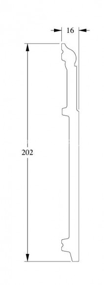 Напольный плинтус Orac Decor Duropolymer SX156 белый полистирол 200х16 мм 2м