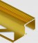 П-образный профиль для ступеней с рифлением 20х12 мм PV52-04 золото матовое 2,7 м