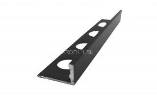 Алюминиевый L-профиль 12 мм Евротрим L-12.05 черный 2.7 м
