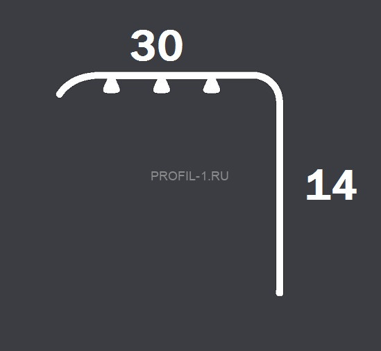 Угловой порог ПВХ 30х14 мм Cezar дуб глина 1,8 м Угловой порог ПВХ 30х14 мм Cezar дуб глина 1,8 м