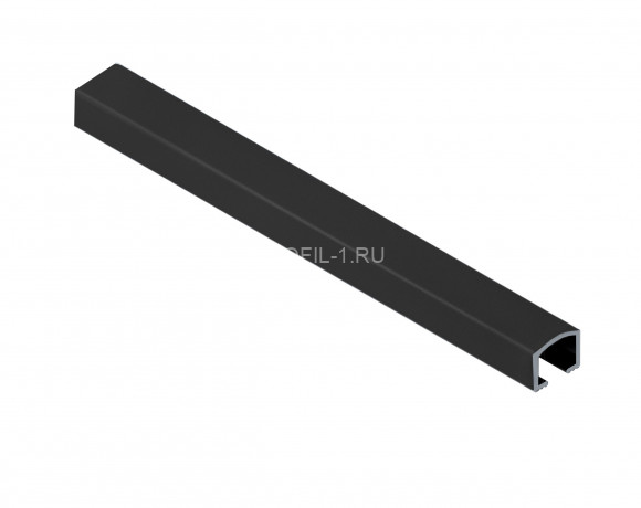 П-профиль вставка округлый из алюминия 10х8.2 мм NEEXY PV104-18 MBL черный матовый 2.7 м