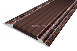 Алюминиевый порог 46 мм с резиновой вставкой одноуровневый АП-46-Антик медь-темно-коричневый 3,0 м Алюминиевый порог 46 мм с резиновой вставкой одноуровневый АП-46-Антик медь-темно-коричневый 3,0 м