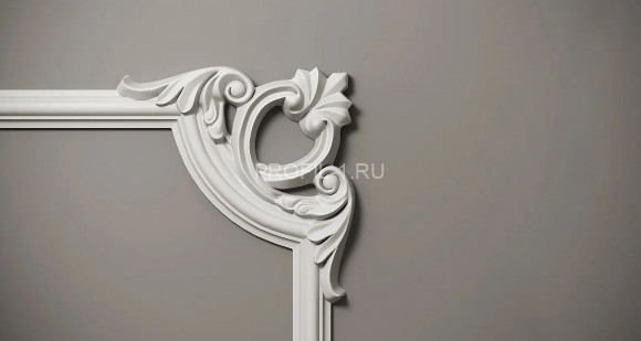 Декоративный уголок для молдингов Decor-Dizayn C3-DD002 полиуретан белый, под покраску 280х280х19 мм