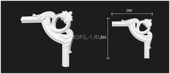 Декоративный уголок для молдингов Decor-Dizayn C3-DD002 полиуретан белый, под покраску 280х280х19 мм Декоративный уголок для молдингов Decor-Dizayn C3-DD002 полиуретан белый, под покраску 280х280х19 мм