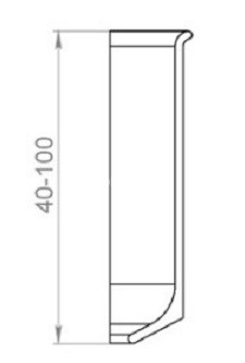 Уголок внутренний для плинтуса 80 мм черный Уголок внутренний для плинтуса 80 мм черный