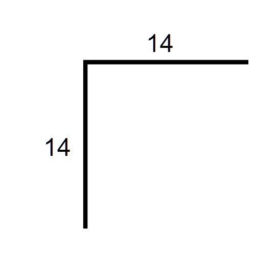 Уголок ПВХ 14х14 Lemal E14x14 прозрачный 2,75 м (25 штук)