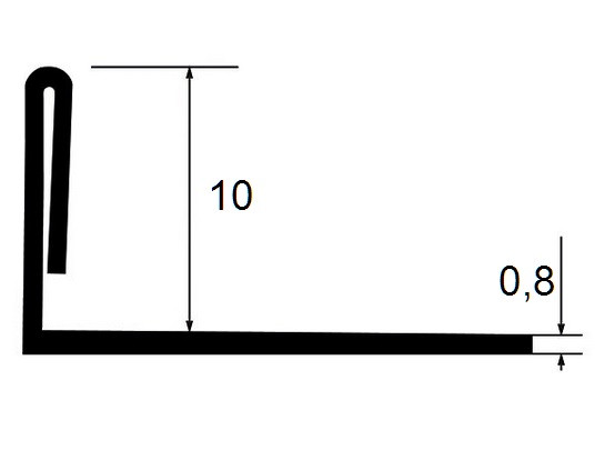L-профиль из нержавеющей стали 10 мм ПЛ-10 шлифованный 2,7 м