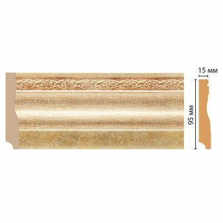 Плинтус напольный DECOMASTER 153-933 ДМ (95x12x2400) цвет Золото