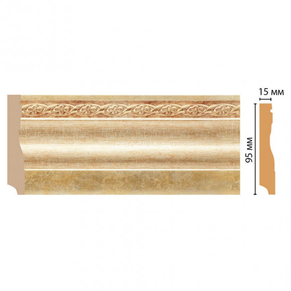 Плинтус напольный DECOMASTER 153-933 ДМ (95x12x2400) цвет Золото