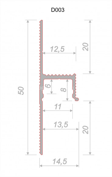 Алюминиевый теневой плинтус Decaro Engineering D003A Black черный с возможностью LED подсветки 2м