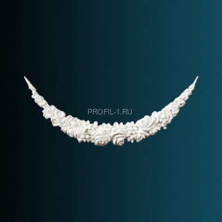 Декоративный орнамент Перфект G2176 белый 180х480х37 мм