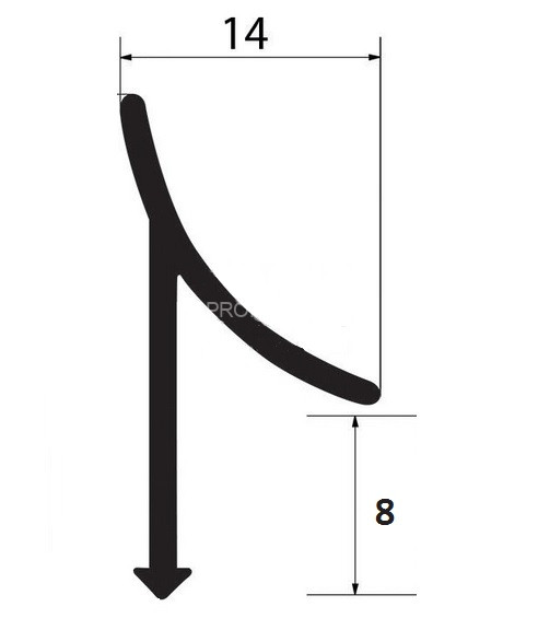 Внутренняя раскладка для плитки латунь 8 мм ЛВ-9 антик 270 см