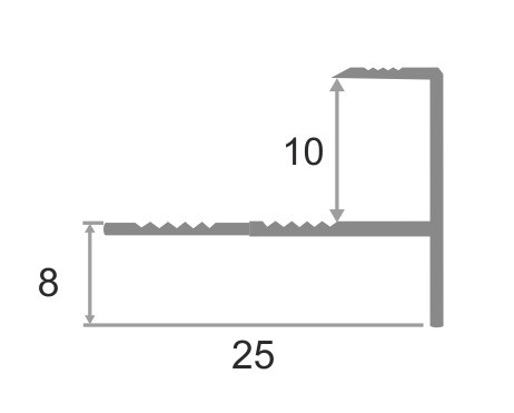 Алюминиевый F-образный профиль 10 мм ПФ-11 бронза светлая глянец 2,7 м