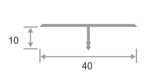 Алюминиевый Т-профиль ламинированный 40 мм ПТ-40 204 Дуб 2,7 м Алюминиевый Т-профиль ламинированный 40 мм ПТ-40 204 Дуб 2,7 м