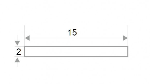 Алюминиевая полоса 15 мм черный муар (2 мм) 3м