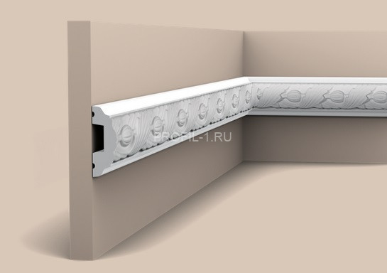 Молдинг Orac Decor Purotouch P1020 белый полиуретан 49х24 мм 2м