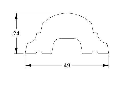 Молдинг Orac Decor Purotouch P1020 белый полиуретан 49х24 мм 2м
