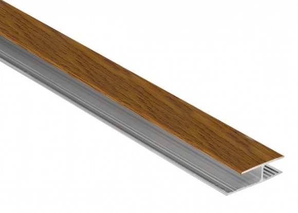 Алюминиевый профиль для ламината соединяющий 8х29 мм Cezar Panel P дуб рустикальный 2,7 м