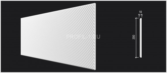 Стеновая декоративная панель 3D Decor-Dizayn DD926 из полистирола белая, под покраску 200х10х2000 мм