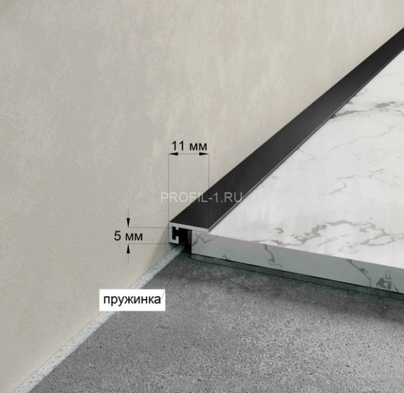 Алюминиевый микроплинтус Laconistiq micro 11 mini шампань 2 м Алюминиевый микроплинтус Laconistiq micro 11 mini шампань 2 м