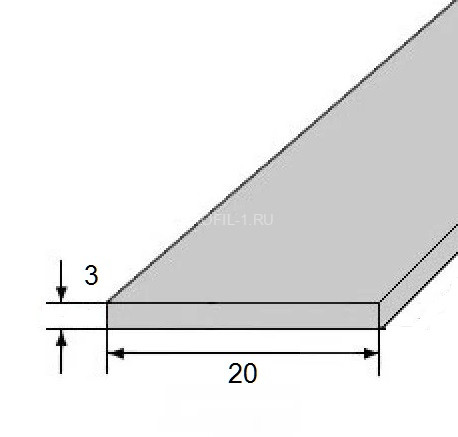 Алюминиевая полоса 20х3 мм 3 метра
