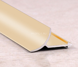 Внутренний профиль для плитки алюминий ПО-В9 розовый глянец  2,7 м Внутренний профиль для плитки алюминий ПО-В9 розовый глянец  2,7 м