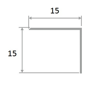 Декоративный уголок латунный 15х15 мм ЛПН-15х15 старая бронза 2,7 м