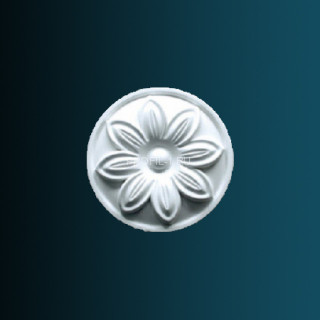 Декоративный орнамент Перфект G2385 белый 129х129х20 мм