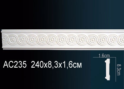 Молдинг с орнаментом Перфект AC235 83х16 мм 240 см