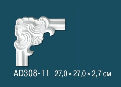 Угловой элемент с орнаментом Перфект AD308-11 270х270 мм